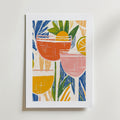 Tropical Reflections Drink – stilfullt konsttryck från Bozetto, tryckt på matt finpapper
