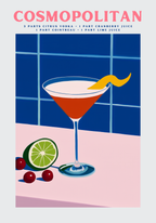 Cosmopolitan Cocktail – affisch med snyggt motiv, köp enkelt hos Bozetto i flera storlekar