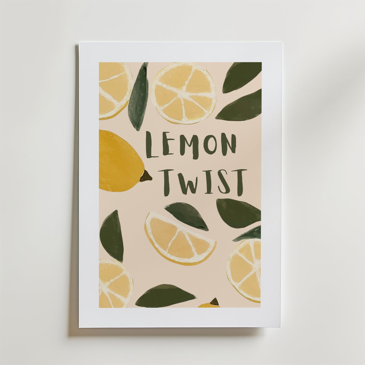 Lemon Twist – stilfullt konsttryck från Bozetto, tryckt på matt finpapper i hög tryckkvalitet