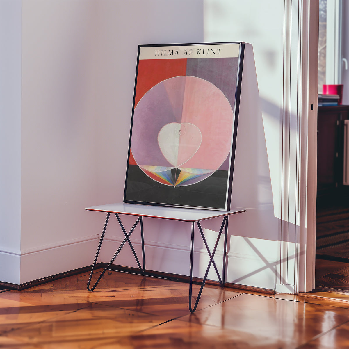 Väggmockup med Hilma af Klint The Heart of – köp enkelt hos Bozetto affisch i hög kvalitet