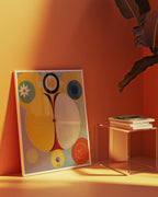 Hilma af Klint The Source poster visualiserad på vägg – från Bozetto i hög kvalitet