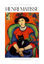 La Femme au Chat Matisse poster visad rakt fram – Bozetto affisch i hög tryckkvalitet