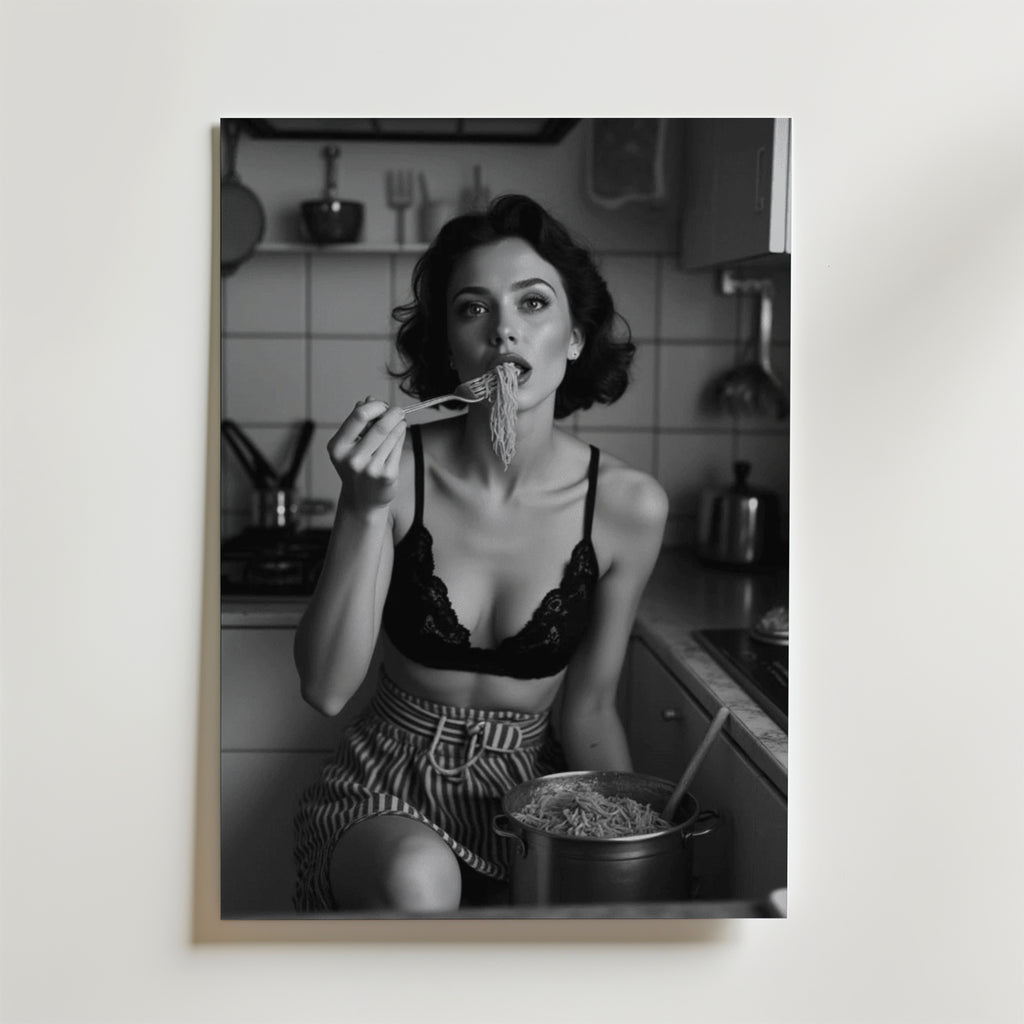 Spaghetti Vintage – stilfullt konsttryck från Bozetto, tryckt på matt finpapper i hög tryckkvalitet