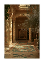 Mediterranean Courtyard Poster – modern konst och stilren konsttryck för hemmet hos Bozetto