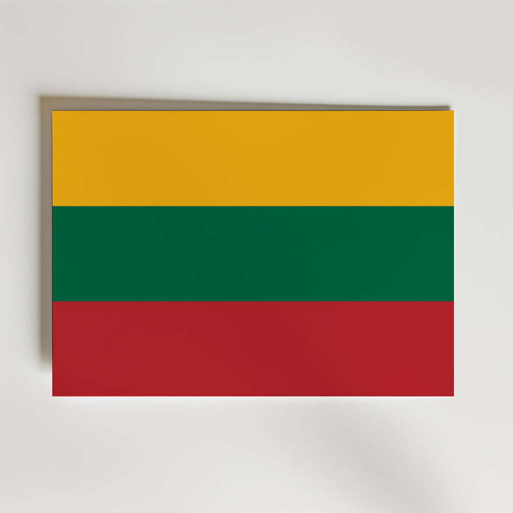 Lithuania National Flag Poster – modern konst och stilren konsttryck för hemmet hos Bozetto