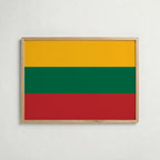 Lithuania National Flag Poster i ekram – inramad konsttryck för stilren inredning hos Bozetto