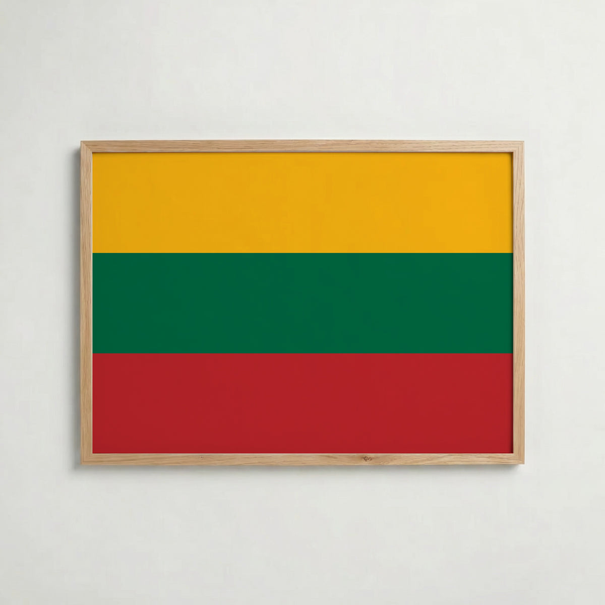 Lithuania National Flag Poster i ekram – inramad konsttryck för stilren inredning hos Bozetto