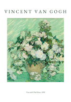 Van Gogh Vase With Pink Roses poster visad rakt fram – Bozetto affisch i hög tryckkvalitet
