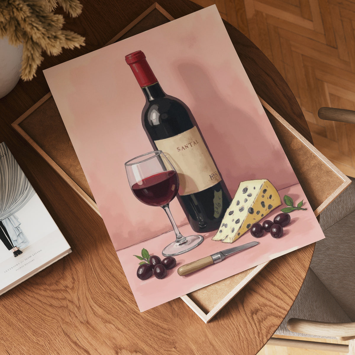 Wine And Cheese – affisch med snyggt motiv, köp enkelt hos Bozetto i flera storlekar