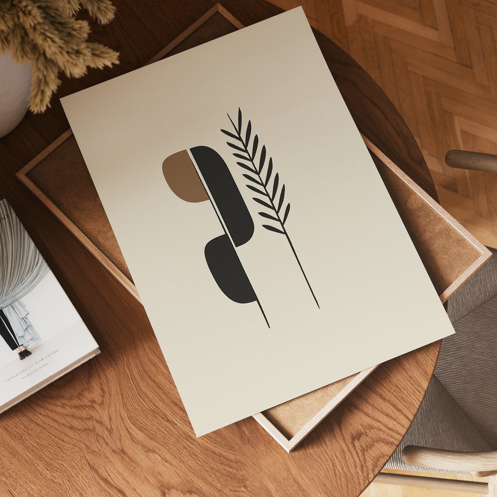 Modern Nature Lines poster visad rakt fram – Bozetto affisch i hög tryckkvalitet