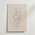 Entwined Bodies Line Art – stilfullt konsttryck från Bozetto, tryckt på matt finpapper