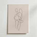 Entwined Bodies Line Art – stilfullt konsttryck från Bozetto, tryckt på matt finpapper
