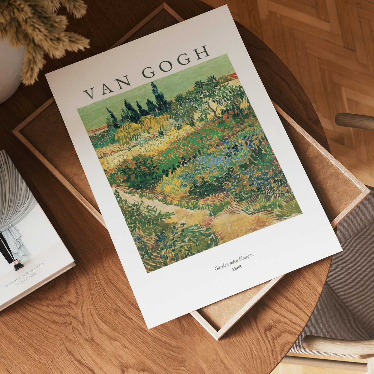 Van Gogh Garden With Flowers – affisch med stilfullt motiv från Bozetto i hög kvalitet