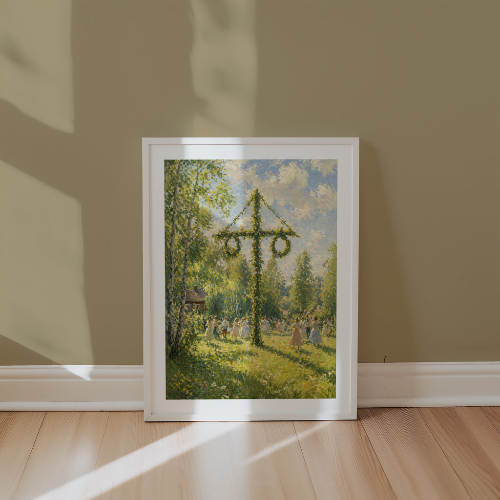 Midsommar poster i stilrent hem med modern inredning – köp enkelt hos Bozetto i hög kvalitet