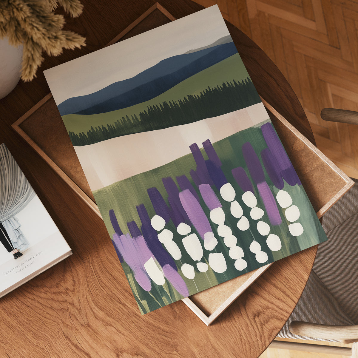 Flowers in Field No.2 poster visad rakt fram – Bozetto affisch i hög tryckkvalitet