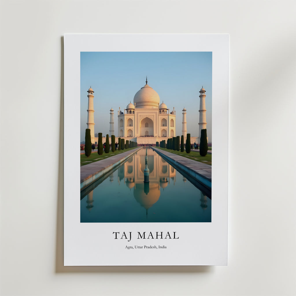 Taj Mahal – stilfullt konsttryck från Bozetto, tryckt på matt finpapper i hög tryckkvalitet