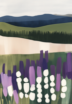 Flowers in Field No.2 – affisch med snyggt motiv, köp enkelt hos Bozetto i flera storlekar