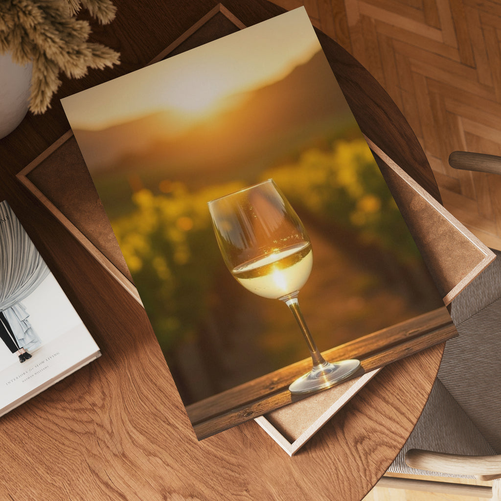 White Wine Field – affisch med snyggt motiv, köp enkelt hos Bozetto i flera storlekar