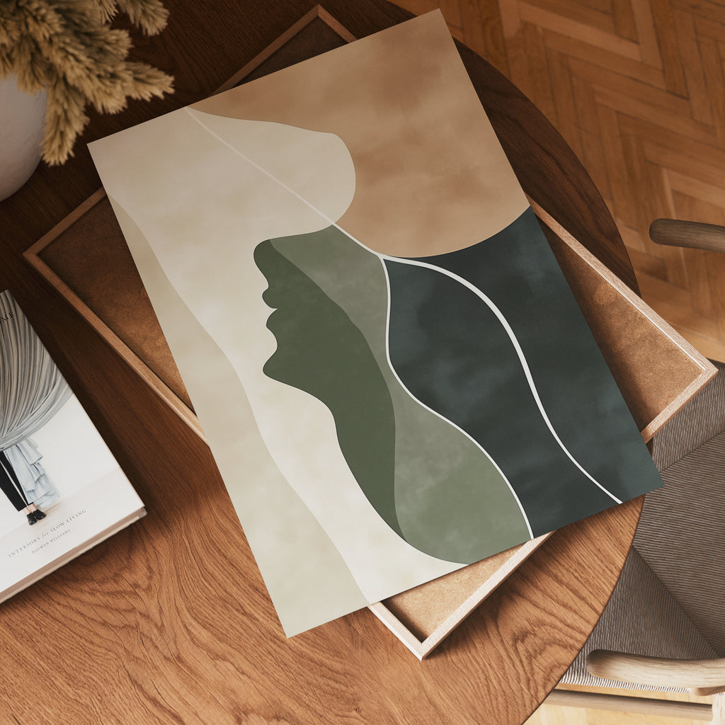 Abstract Face Shape No.4 – affisch med stilfullt motiv från Bozetto i hög kvalitet