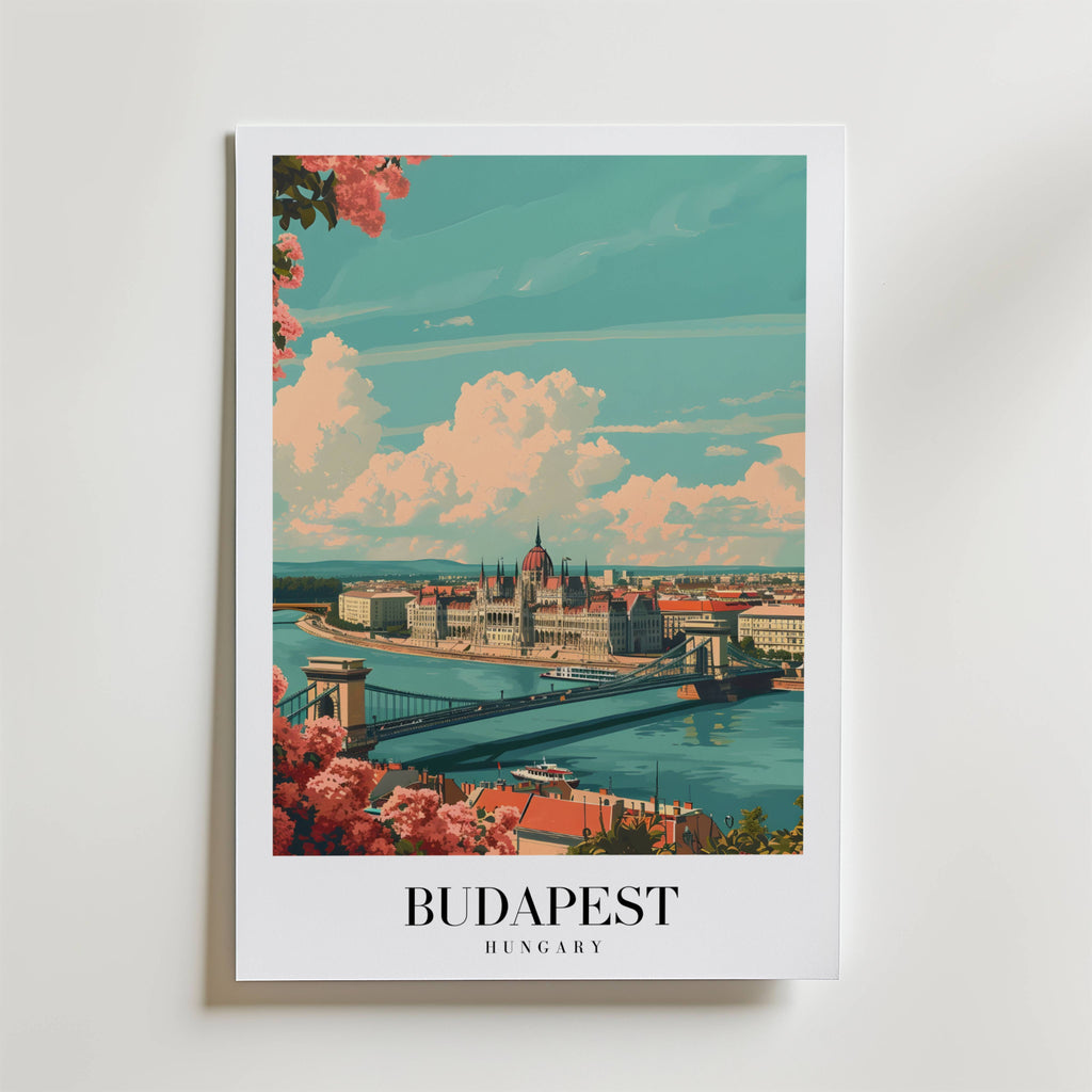 The Budapest – stilfullt konsttryck från Bozetto, tryckt på matt finpapper i hög tryckkvalitet