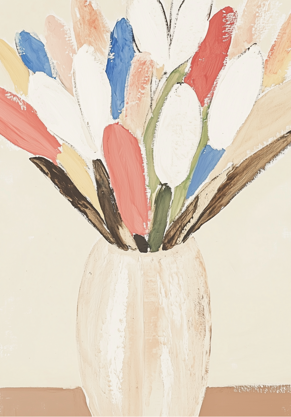 Flowers In Vase – affisch med snyggt motiv, köp enkelt hos Bozetto i flera storlekar