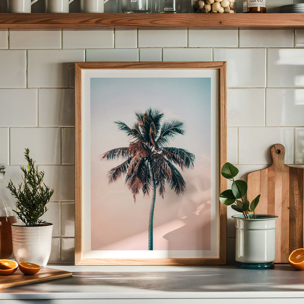 Sunset Palm Dream poster visad rakt fram – Bozetto affisch i hög tryckkvalitet i hög tryckkvalitet