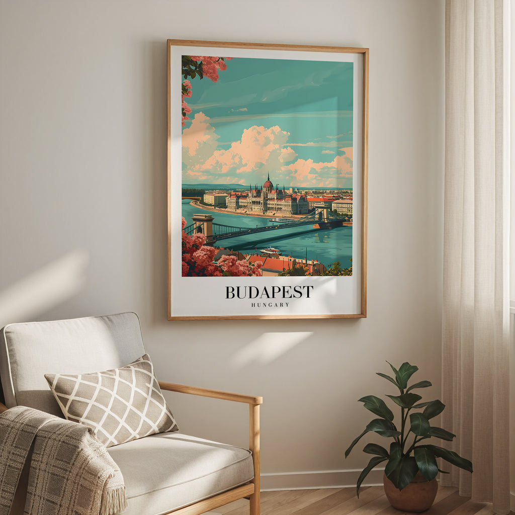 The Budapest poster visad rakt fram – Bozetto affisch i hög tryckkvalitet i hög tryckkvalitet
