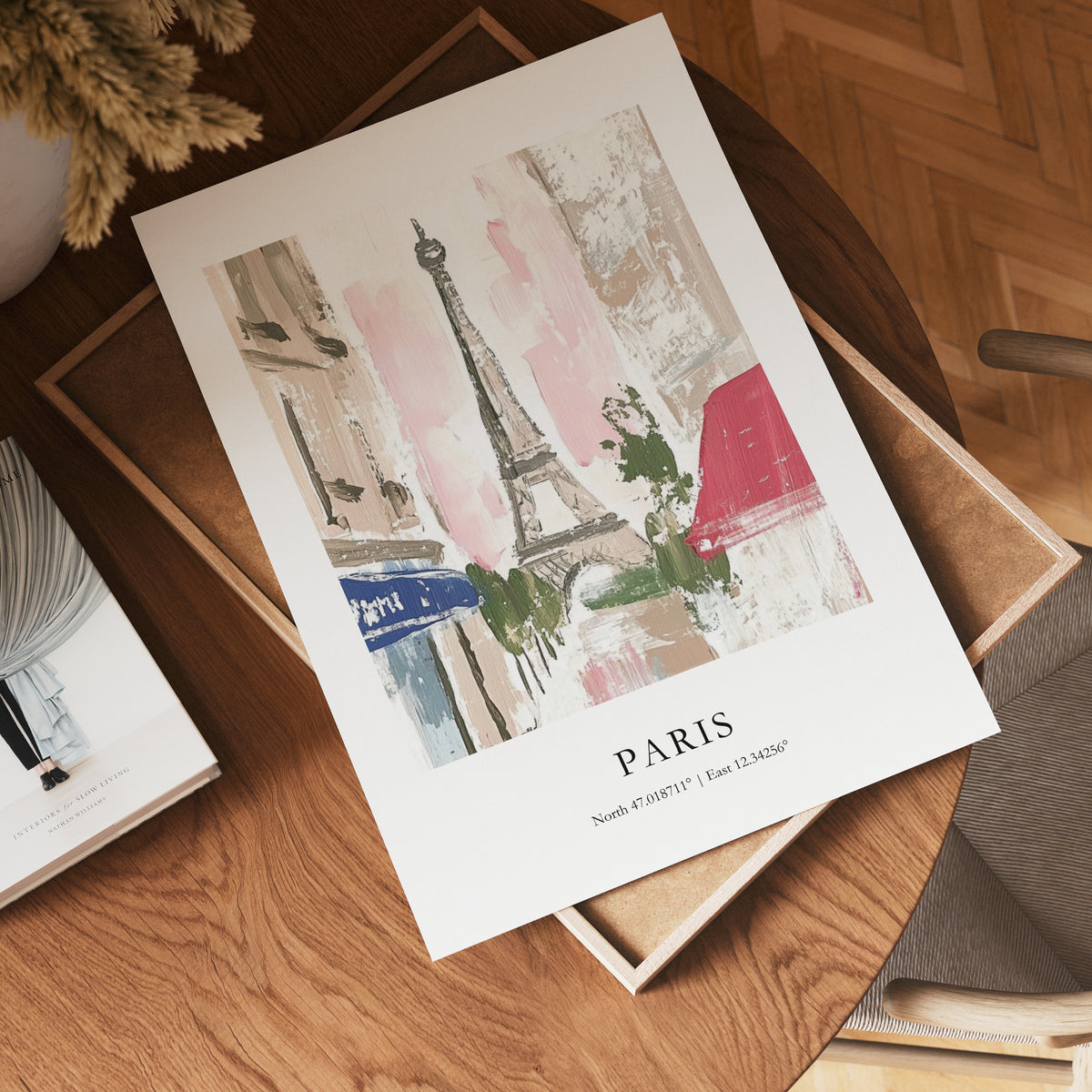 Pastel In Paris Coordinates – affisch med stilfullt motiv från Bozetto i hög kvalitet