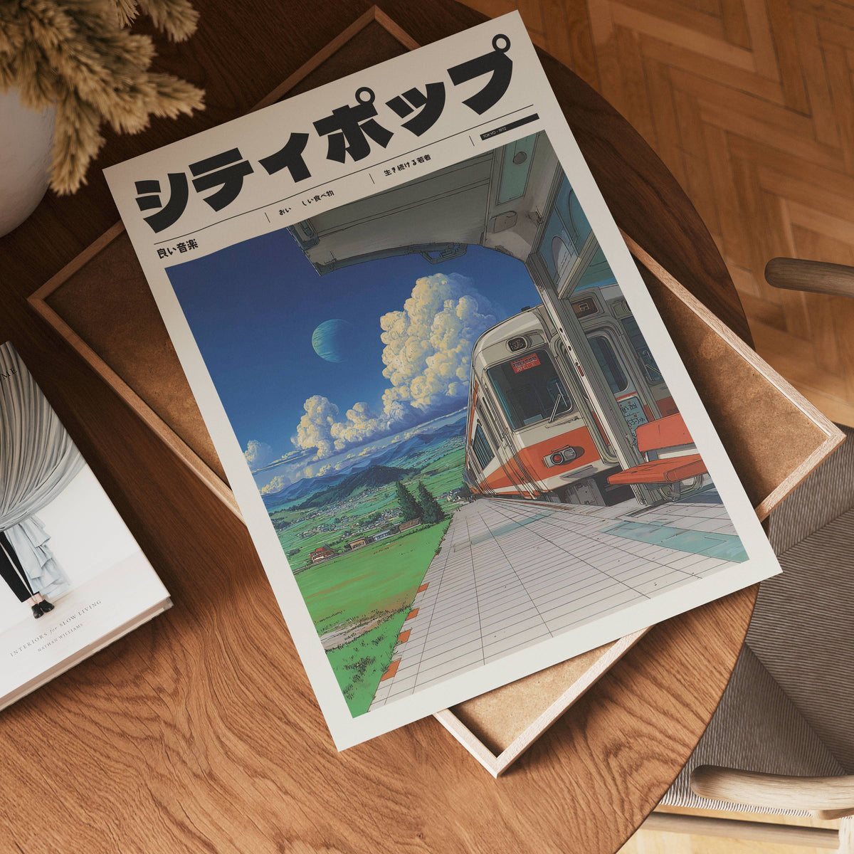 Echo Journey poster visualiserad på vägg – se rätt storlek med mockup från Bozetto