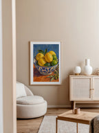 Mediterranean Citrus affisch i minimalistiskt sovrum – köp enkelt hos Bozetto i hög kvalitet