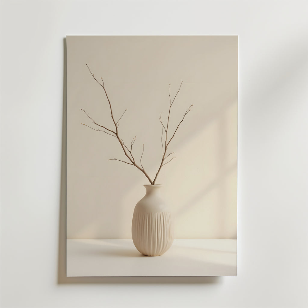 Minimalist Ceramic Vase – stilfullt konsttryck från Bozetto, tryckt på matt finpapper