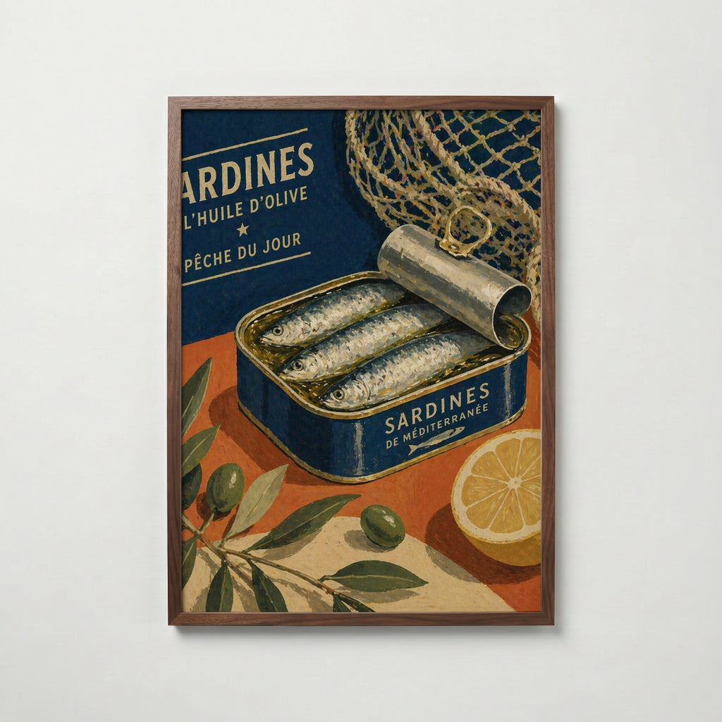 Sardines du Jour i valnötsram med mörkt trä – köp enkelt hos Bozetto i hög kvalitet
