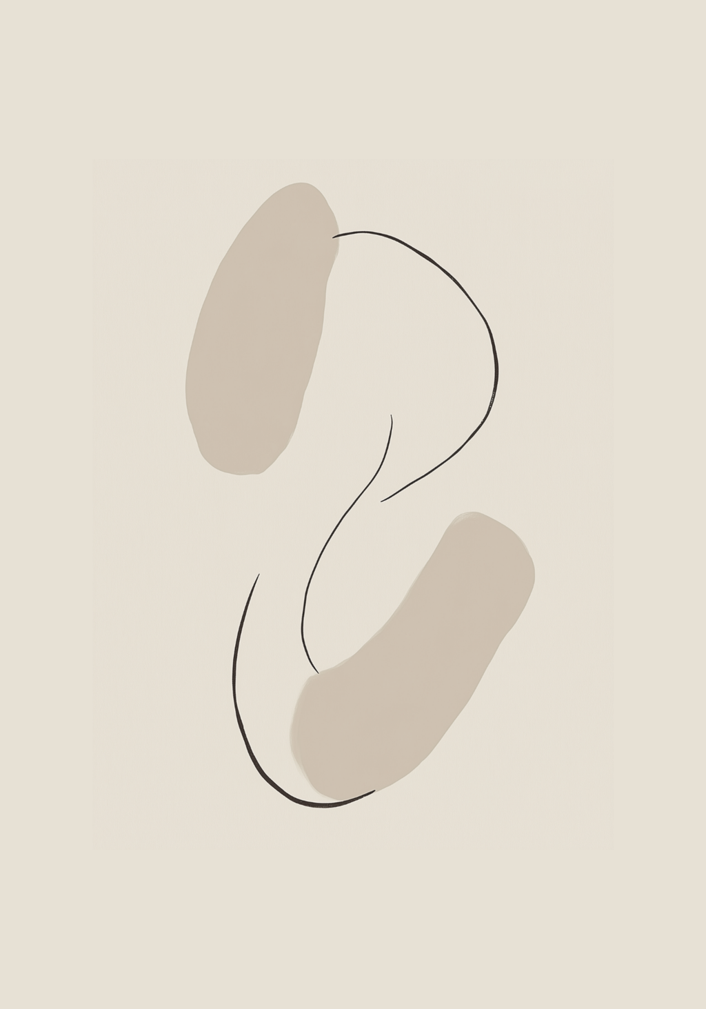 Gentle Curves – affisch med snyggt motiv, köp enkelt hos Bozetto i flera storlekar