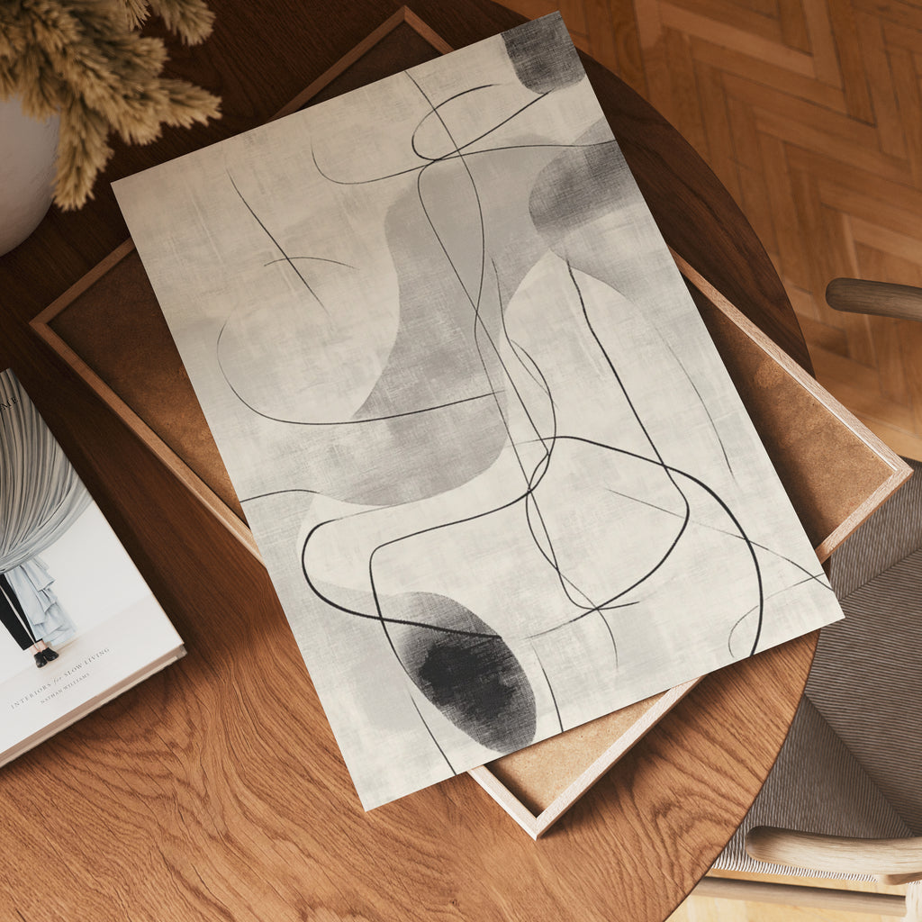 Monochrome Flow – affisch med snyggt motiv, köp enkelt hos Bozetto i flera storlekar