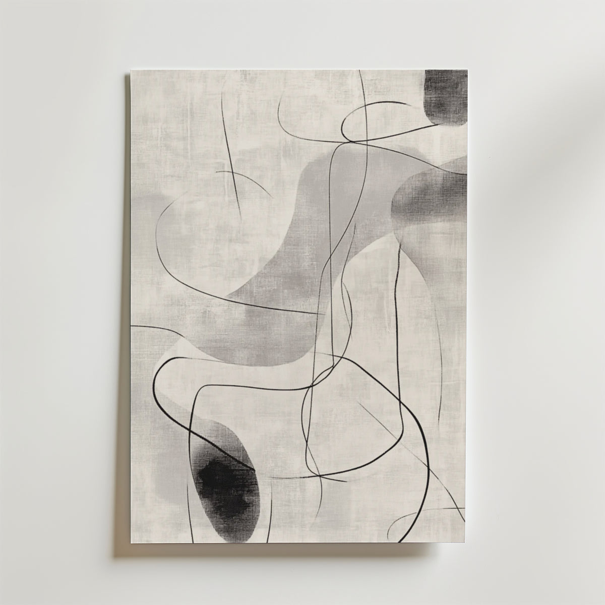 Monochrome Flow – stilfullt konsttryck från Bozetto, tryckt på matt finpapper i hög tryckkvalitet