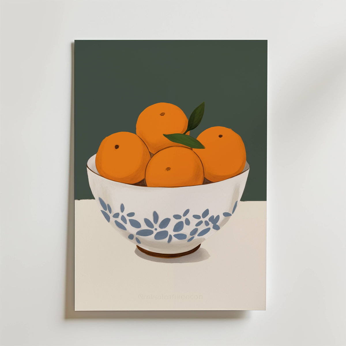 Citrus Bowl – stilfullt konsttryck från Bozetto, tryckt på matt finpapper i hög tryckkvalitet