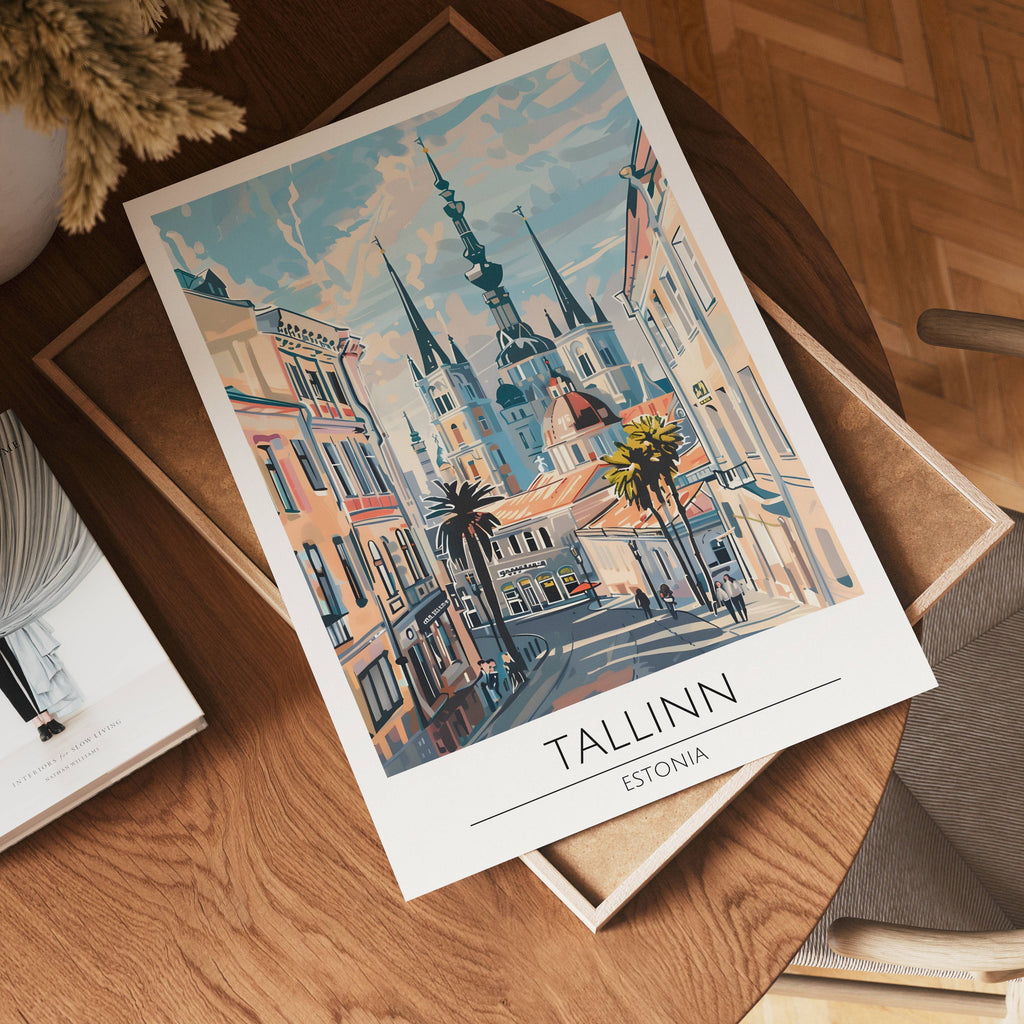 Tallinn Old Town Skyline – affisch med stilfullt motiv från Bozetto i hög kvalitet