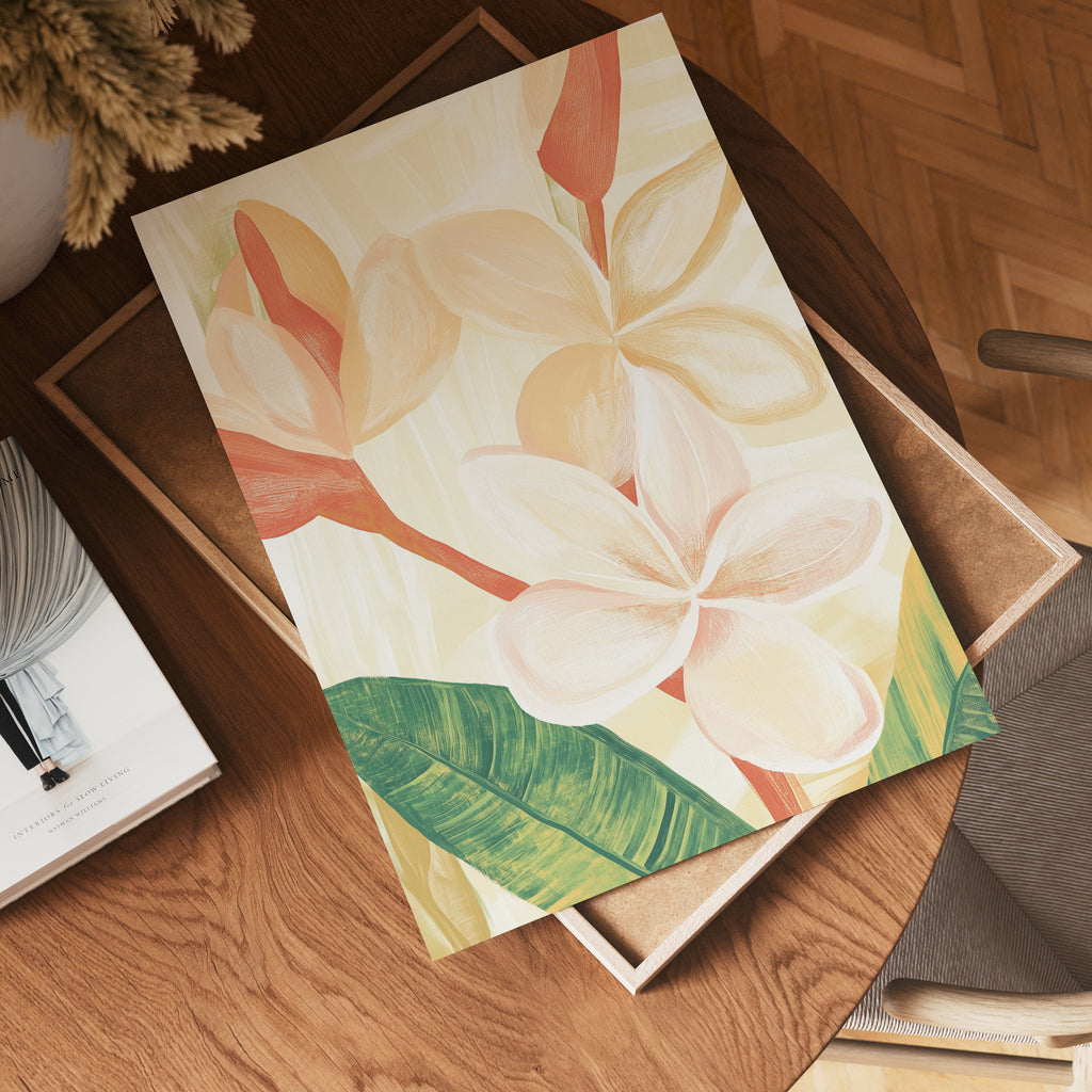 Flower And Leave – affisch med snyggt motiv, köp enkelt hos Bozetto i flera storlekar