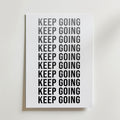 Storleksjämförelse för Keep Going Repetition affisch – Bozetto erbjuder flera format