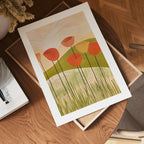 Abstract floral poppies – affisch med stilfullt motiv från Bozetto i hög kvalitet