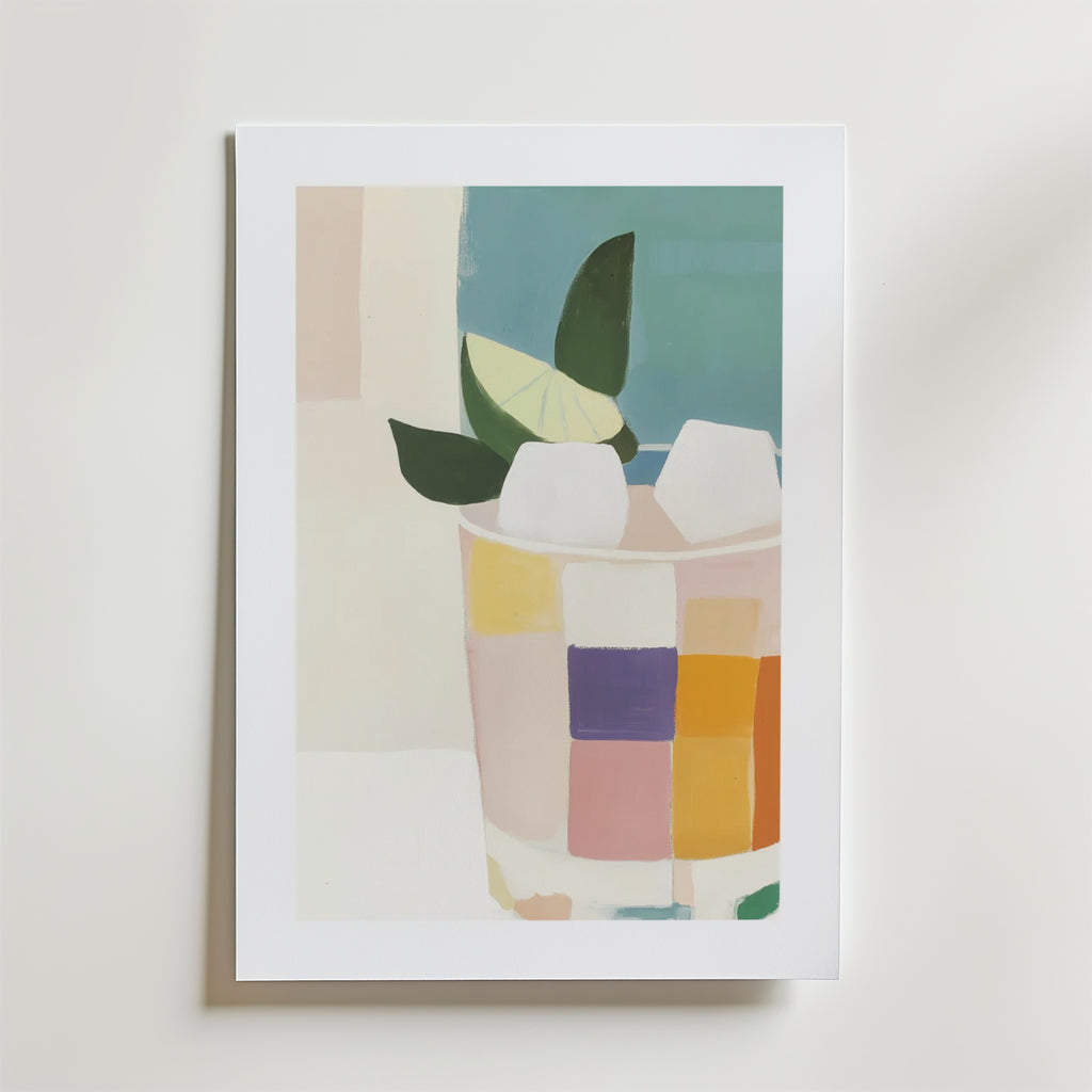 Colorful Drink – stilfullt konsttryck från Bozetto, tryckt på matt finpapper i hög tryckkvalitet