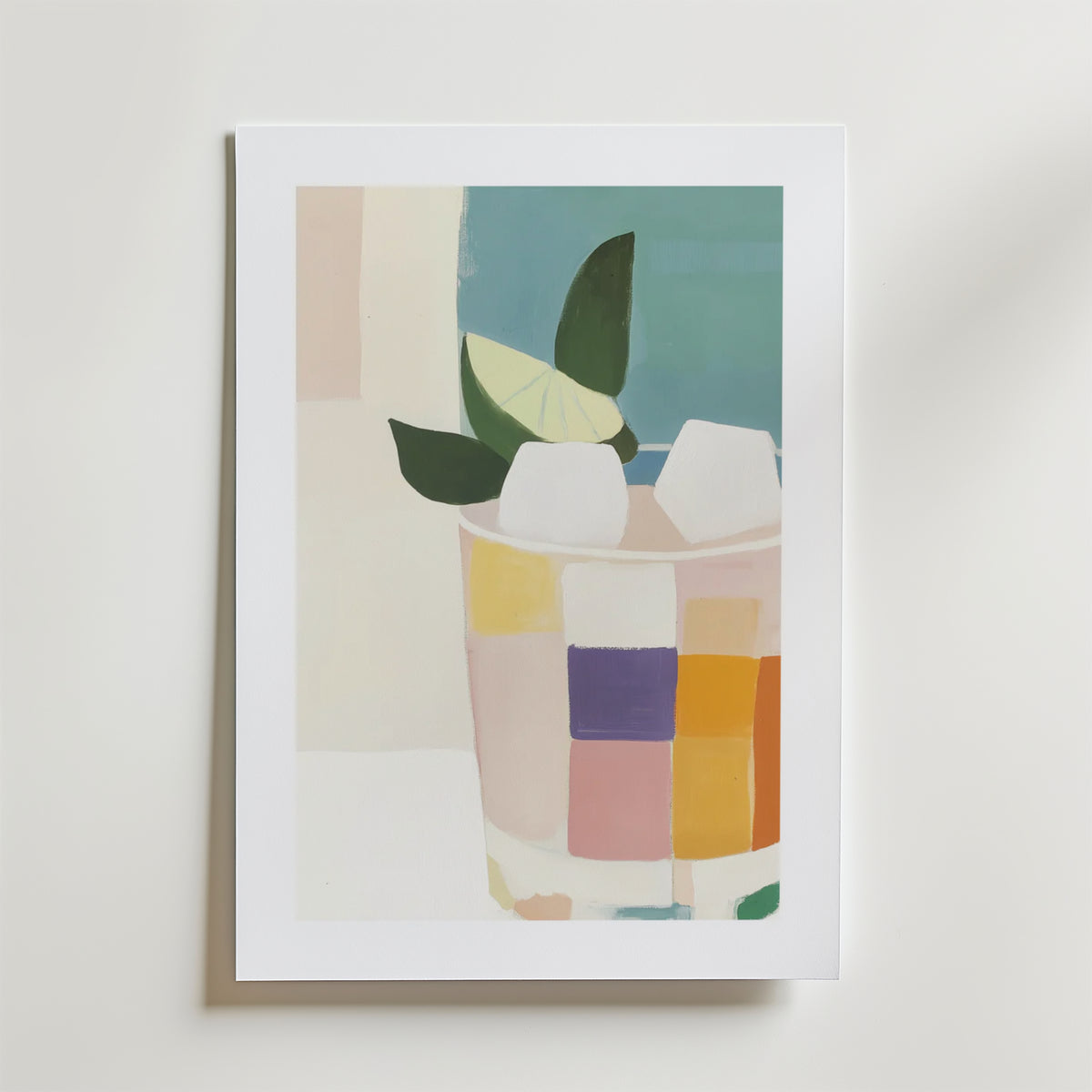 Colorful Drink – stilfullt konsttryck från Bozetto, tryckt på matt finpapper i hög tryckkvalitet