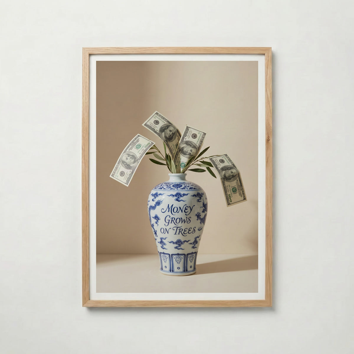 Money Grows Poster i ekram från Bozetto