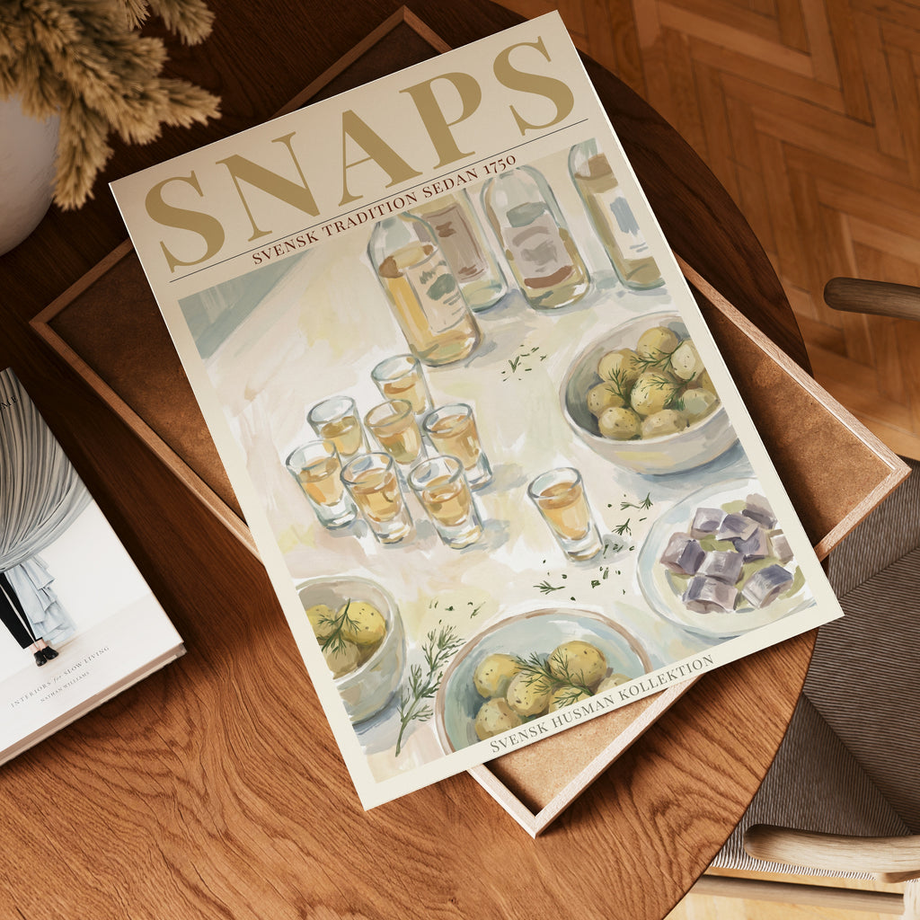 Snaps – stilfullt konsttryck från Bozetto, tryckt på matt finpapper i hög tryckkvalitet