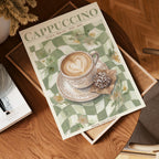 Cappuccino – stilfullt konsttryck från Bozetto, tryckt på matt finpapper i hög tryckkvalitet