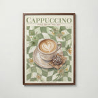 Cappuccino affisch i valnötsram – mörkbrun inramning med exklusiv känsla, Bozetto