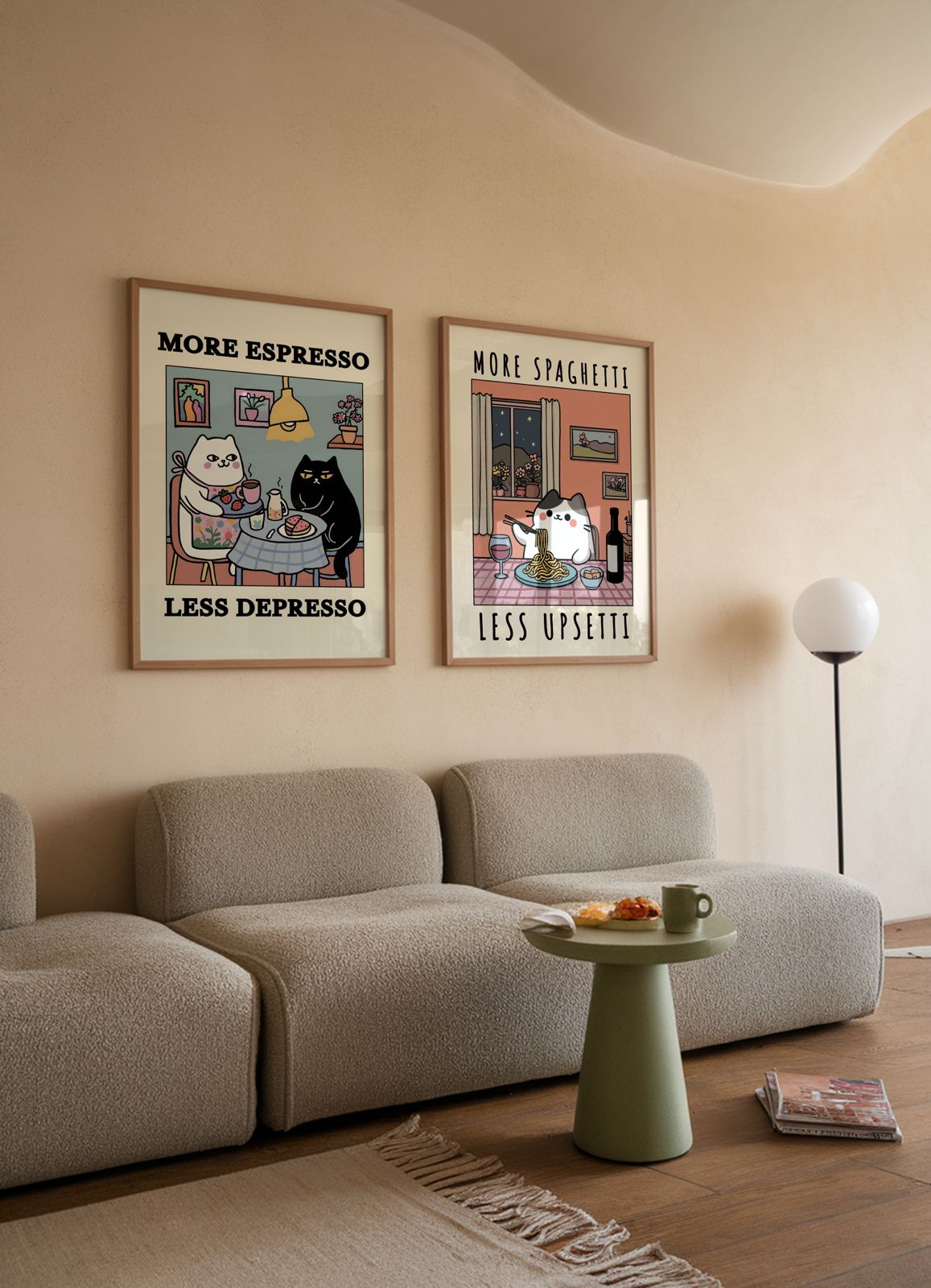 Bundle 2-pack Espresso & Spaghetti Mood – kuraterad postercollection som lyfter hemmet hos Bozetto