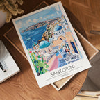 Santorini Cliffside Serenity – affisch med stilfullt motiv från Bozetto i hög kvalitet