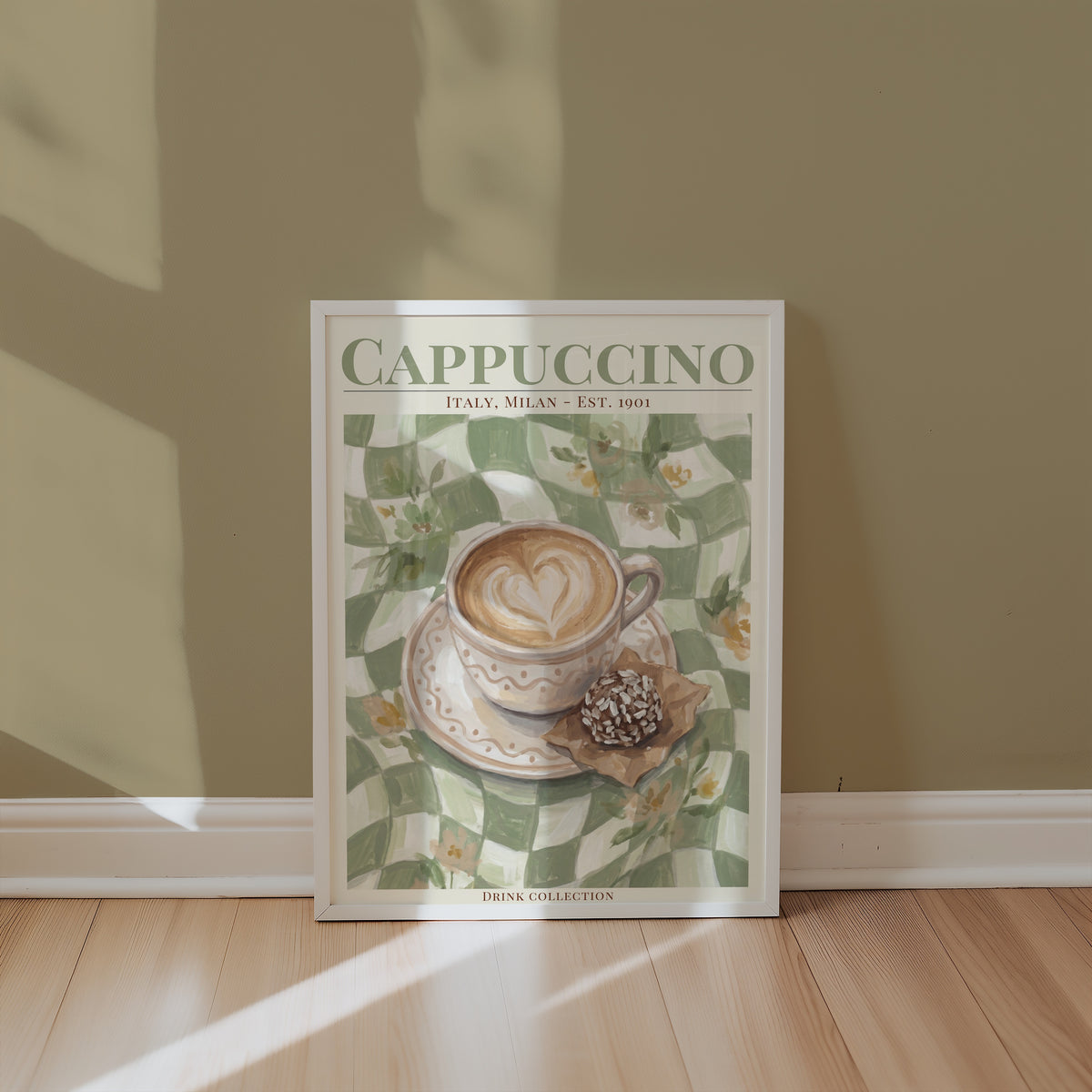 Cappuccino poster i stilrent hem med modern inredning – köp enkelt hos Bozetto i hög kvalitet
