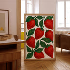 Sweet Strawberries poster i stilrent hem med modern inredning – köp enkelt hos Bozetto